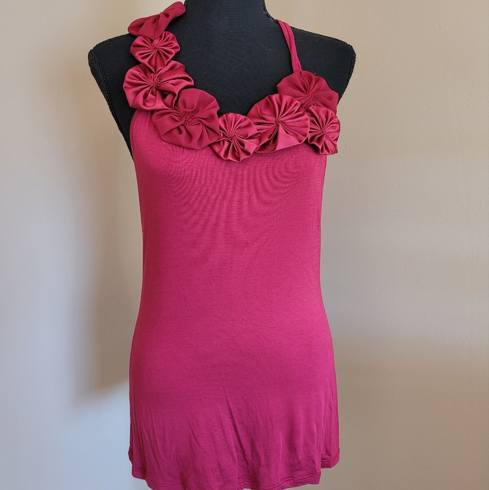 NWOT Deep Red Racerback Tank Top